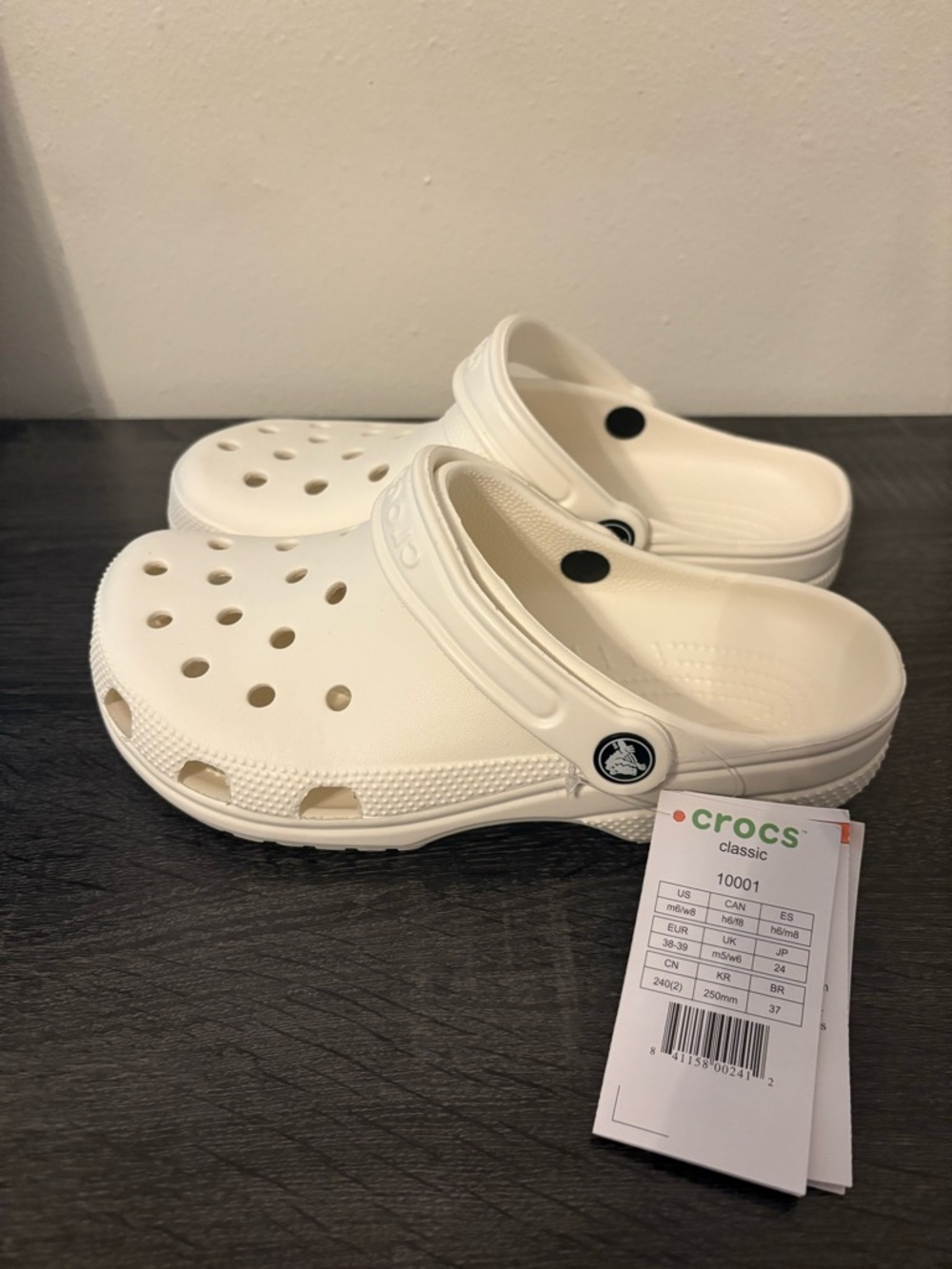NWT White Crocs | W8, M6 - Picture 4 of 6